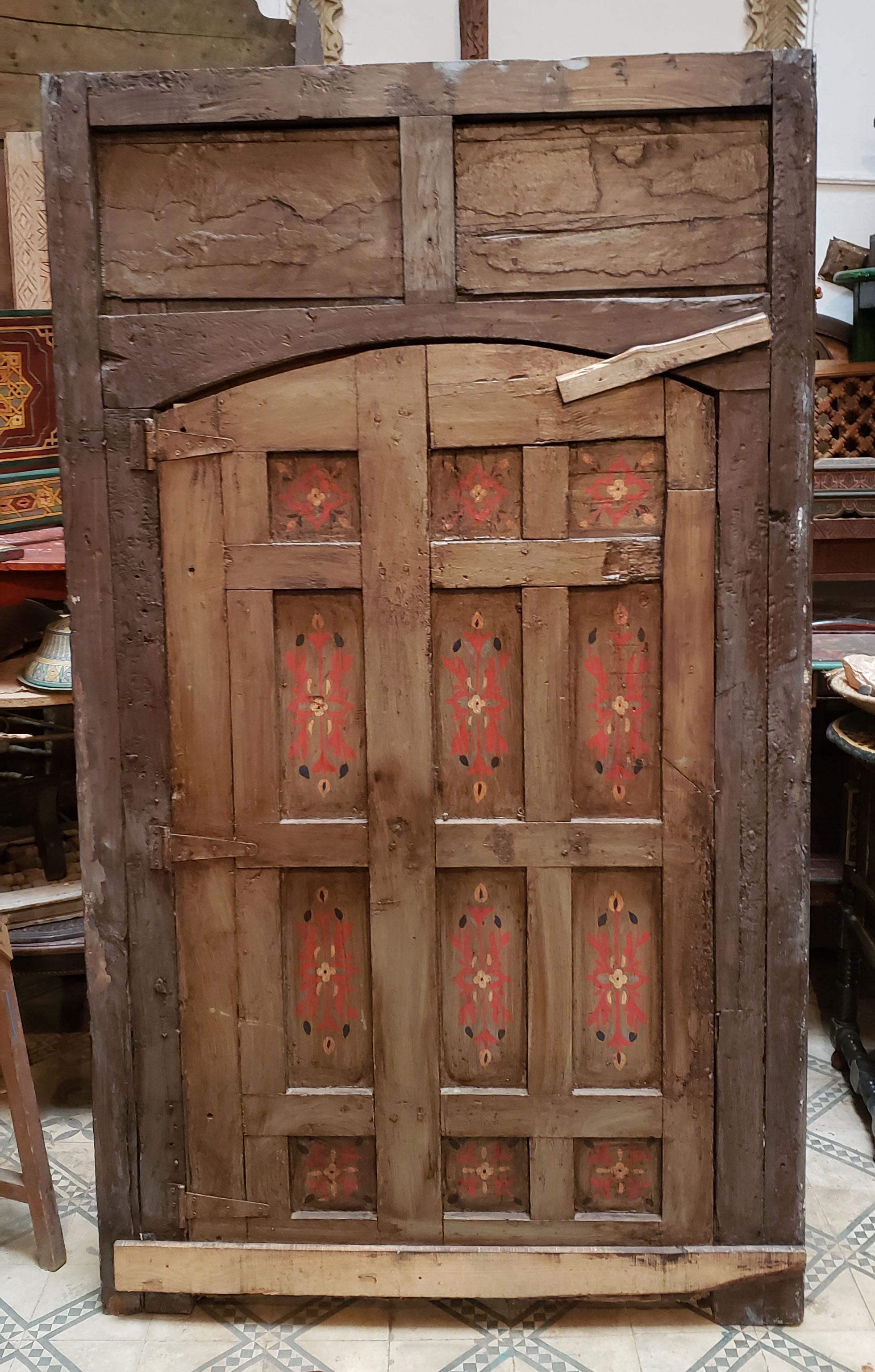 This is a beautiful single panel Moroccan door measuring approximately 79.5