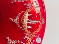 Altes Murano-Glas, handbemalt, Tisch um 1900.