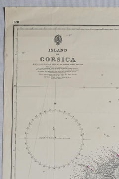 Antiguo mapa náutico de Córcega