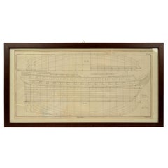 Old Nautical Print by Engraving on Copper Plate from the Panckoucke Encyclopédie
