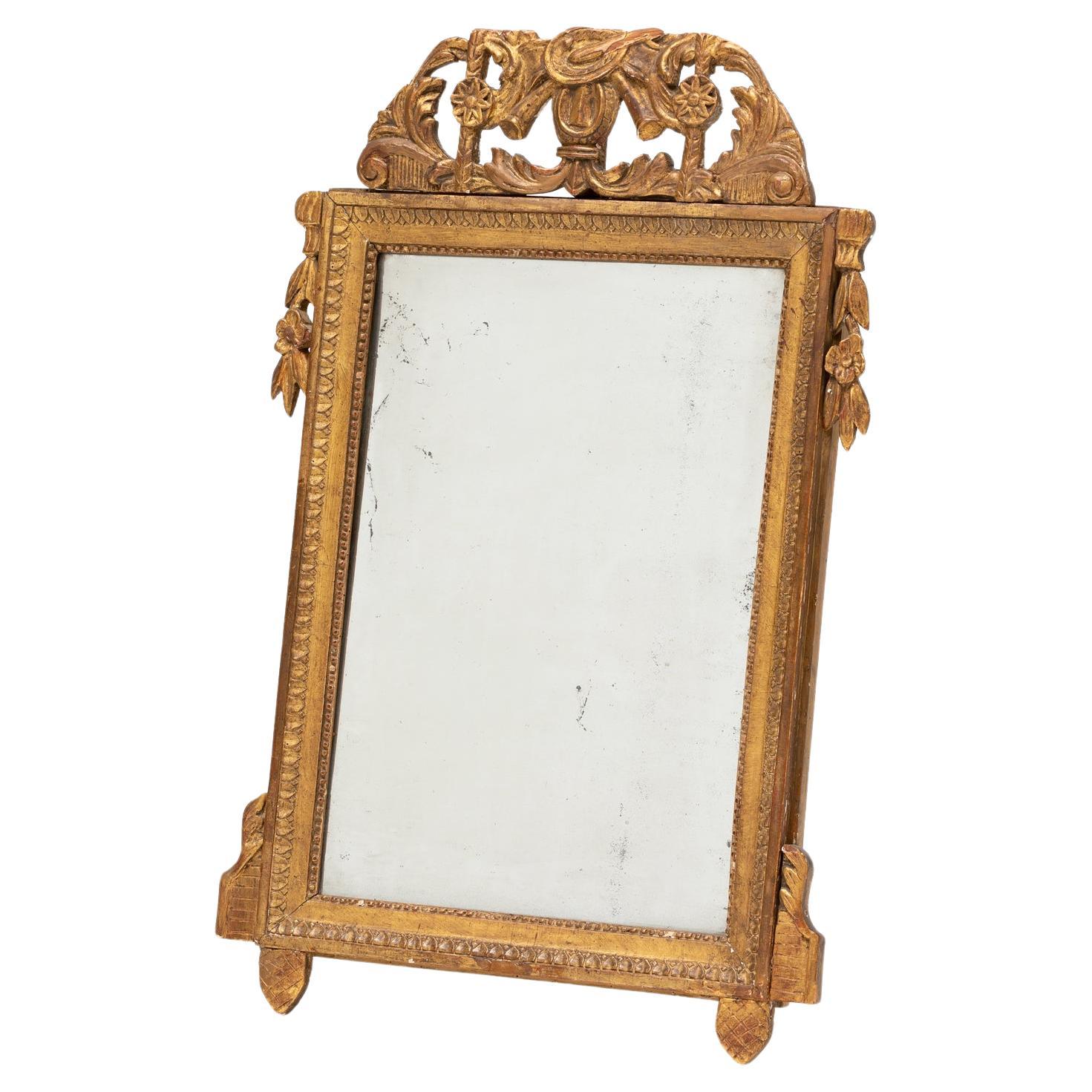Old Neoclassic Golden Mirror - XIX Century - Europe For Sale