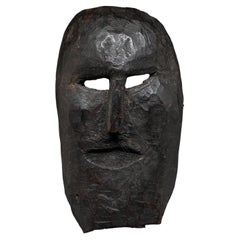 Old Nepal Wood Dance Mask with Open Mouth Strong Expression Late 19th Century