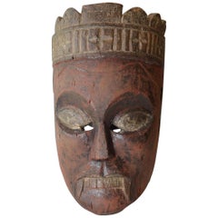 Antique Old Nepalese Ritual Festival Mask of Kali