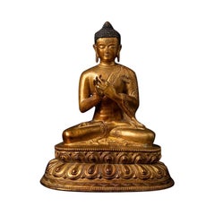 Old Nepali Bronze Buddha Statue from Nepal