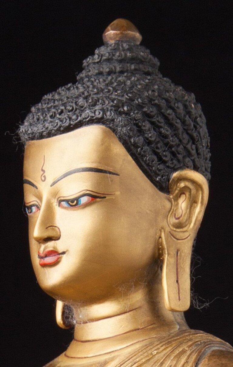 Vieille statue de Bouddha népalais du Népal  Bouddhas originaux en vente 5