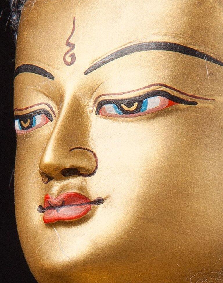 Vieille statue de Bouddha népalais du Népal  Bouddhas originaux en vente 7