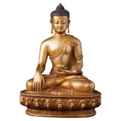 Vieille statue de Bouddha népalais du Népal