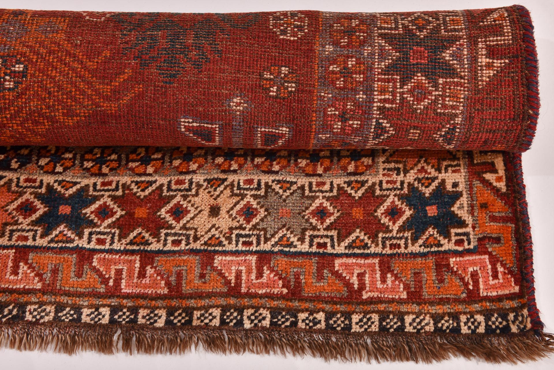 Central Asian Old Nomadic Carpet from My Private Collection For Sale