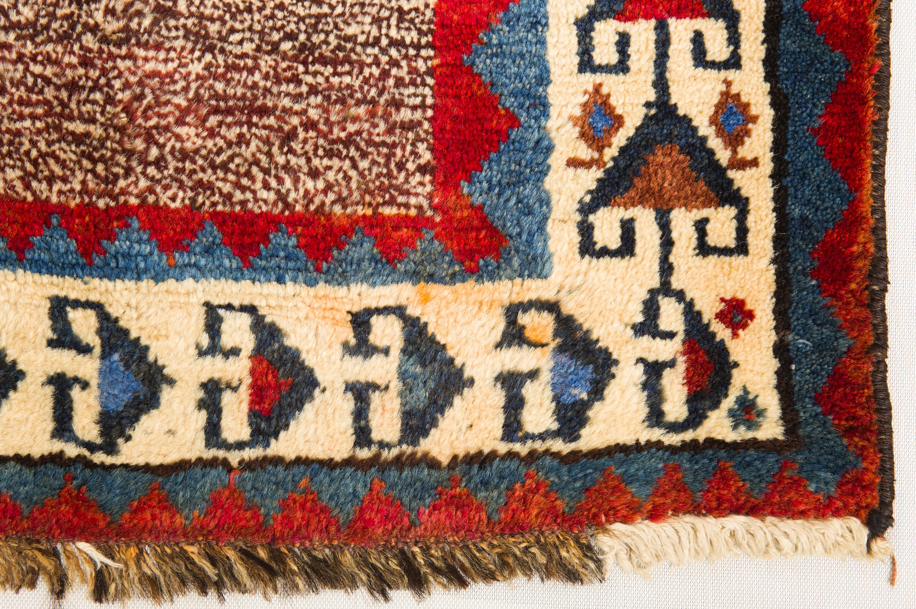 20th Century Old Nomadic Carpet For Sale