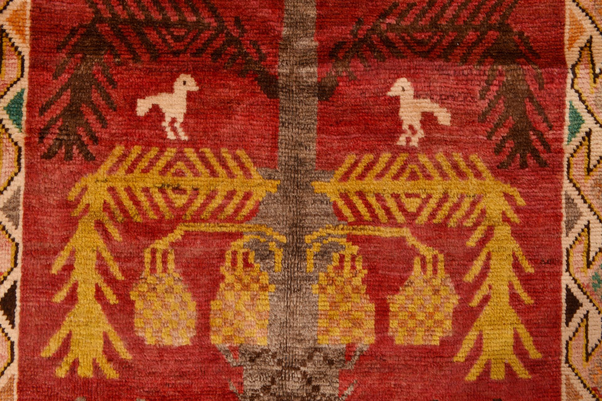 Wool Old Nomadic Oriental Carpet from My Private Collection For Sale