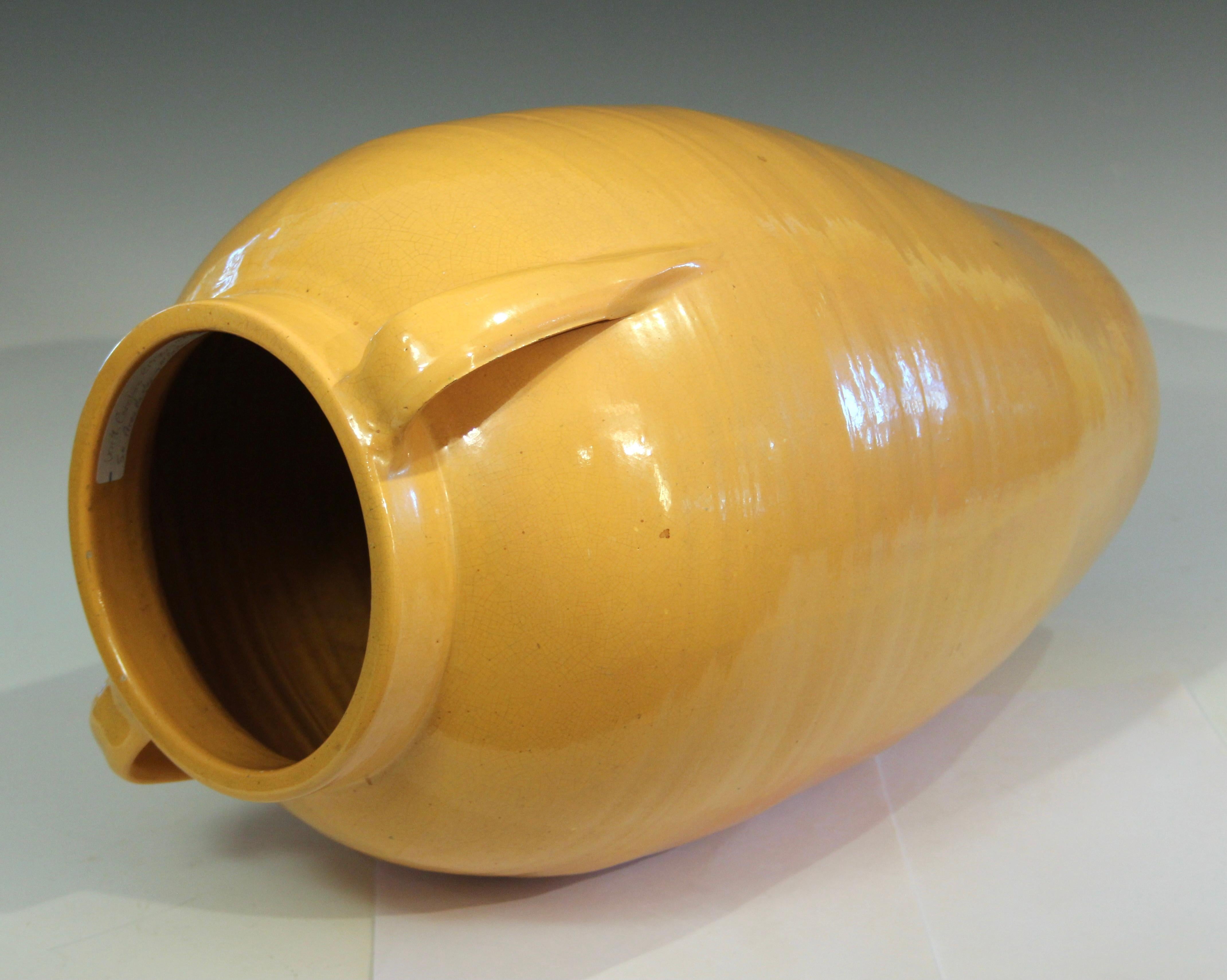 yellow floor vase