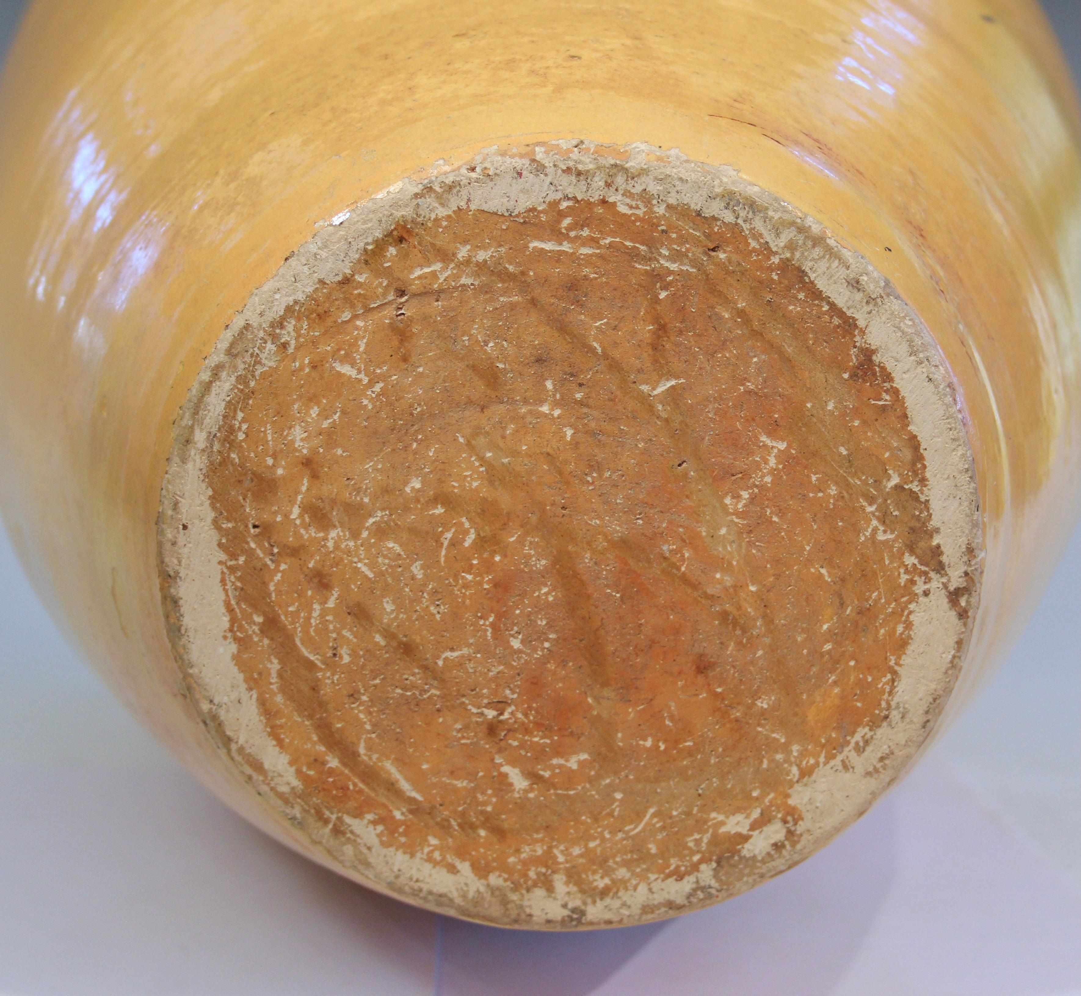 Turned Old North Carolina Vase Pottery JB Cole Catalog Folk Yellow Floor Porch W156-19