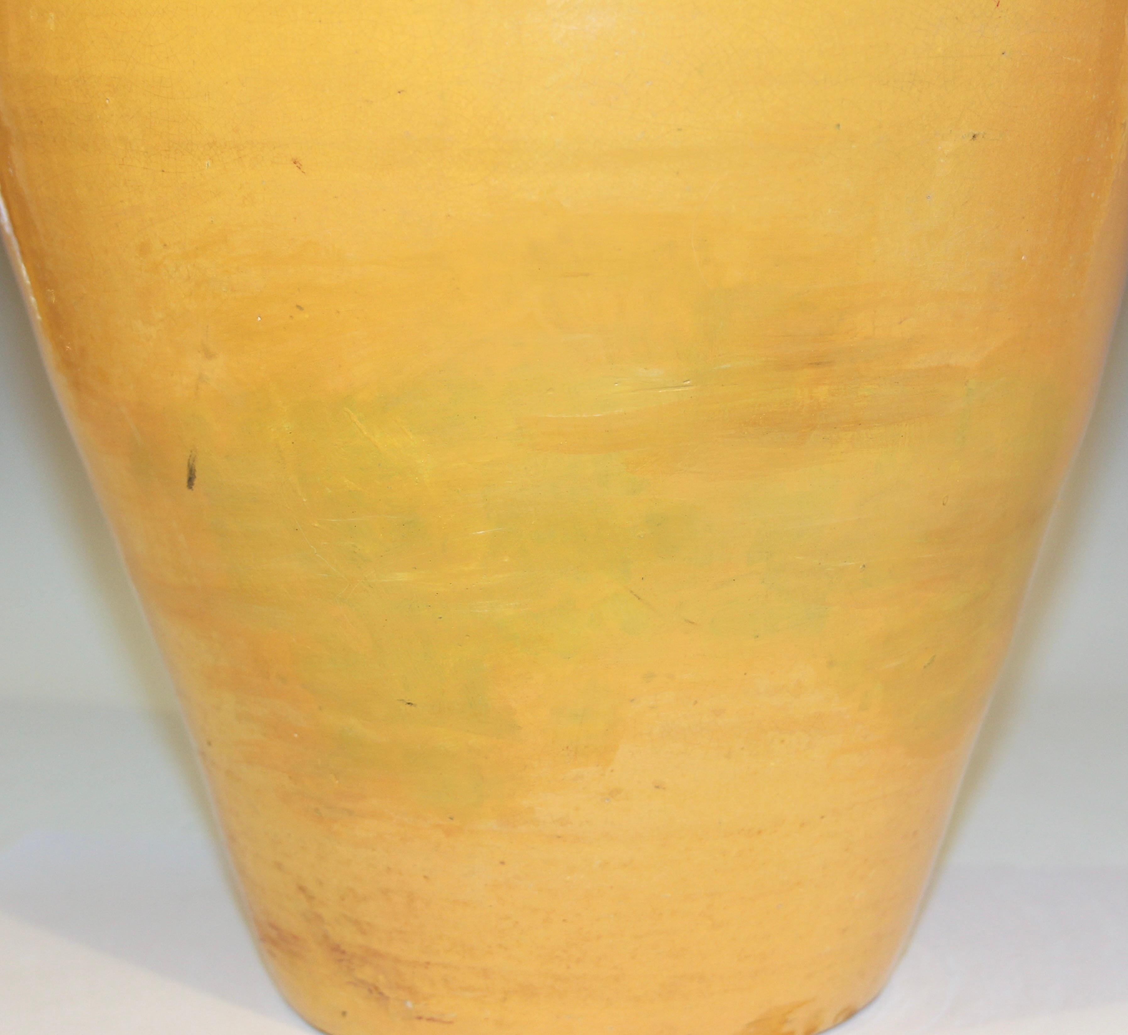 Mid-20th Century Old North Carolina Vase Pottery JB Cole Catalog Folk Yellow Floor Porch W156-19