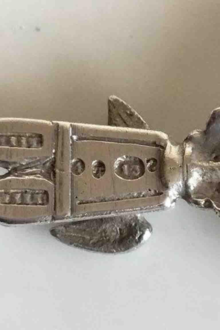 Old Norwegian Wedding Spoons with Doves and Deers, Done in 13 Loedig.. Silver In Good Condition For Sale In Copenhagen, DK
