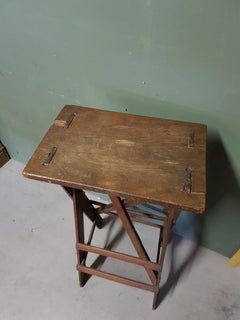Old Oak Wooden Small Work Table, Now Fantastic as a Pedestal for a Art Object