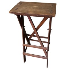 Old Oak Wooden Small Work Table, Now Fantastic as a Pedestal for a Art Object