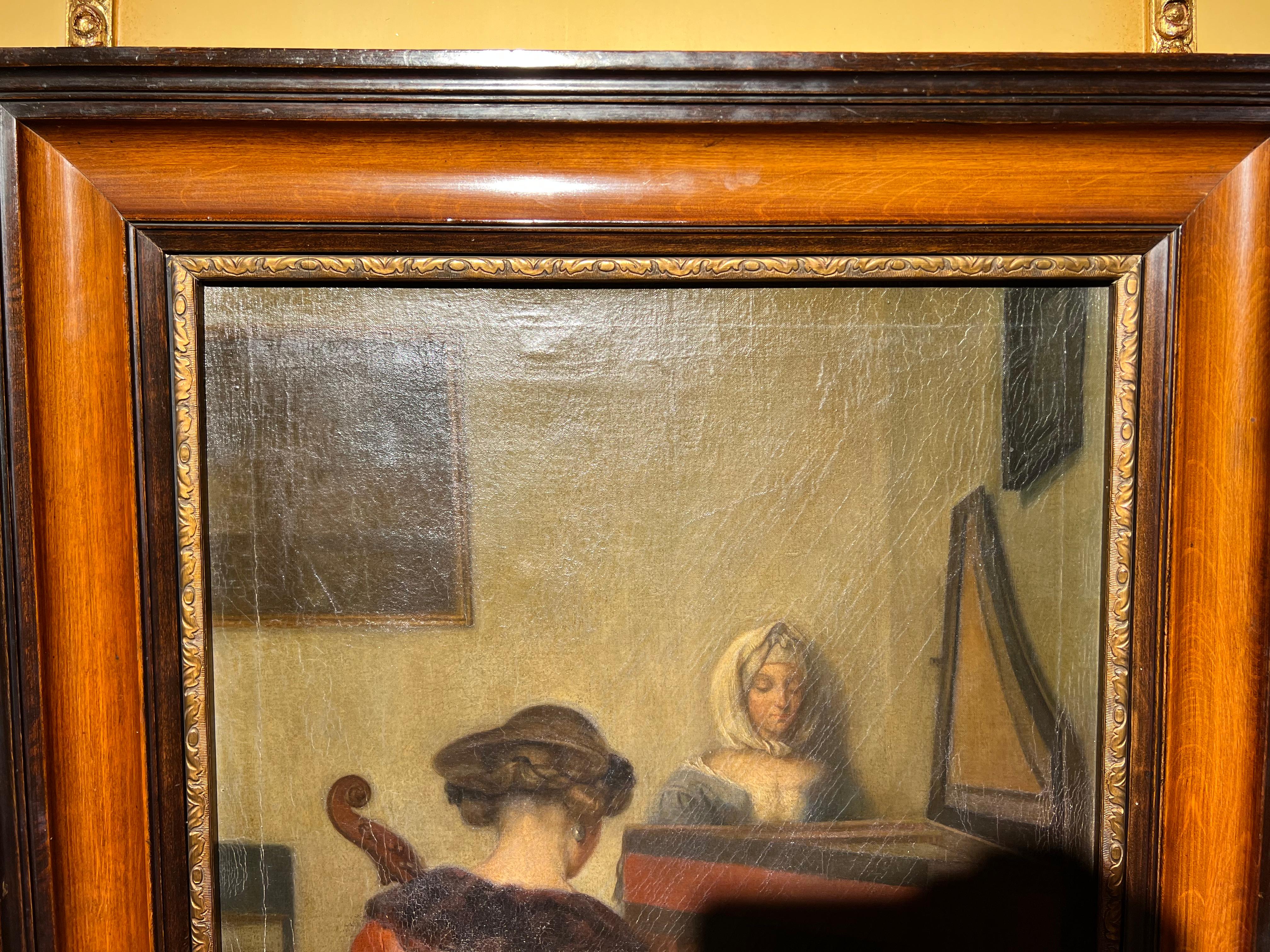 Old Oil Painting Around 1900 on Canvas In Good Condition For Sale In Berlin, DE
