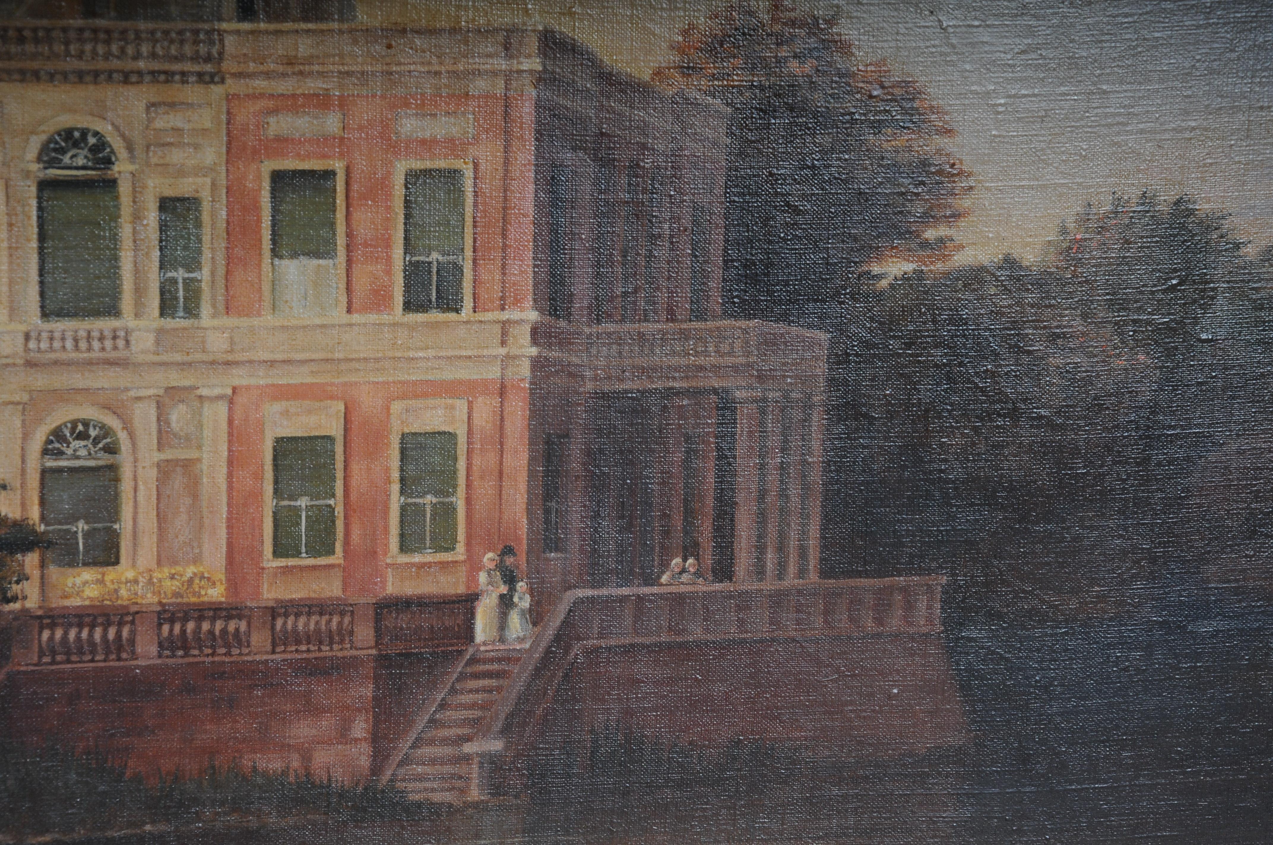 Altes Ölgemälde des Marmorpalais bei Potsdam nach Carl Daniel Freydanck im Angebot 6