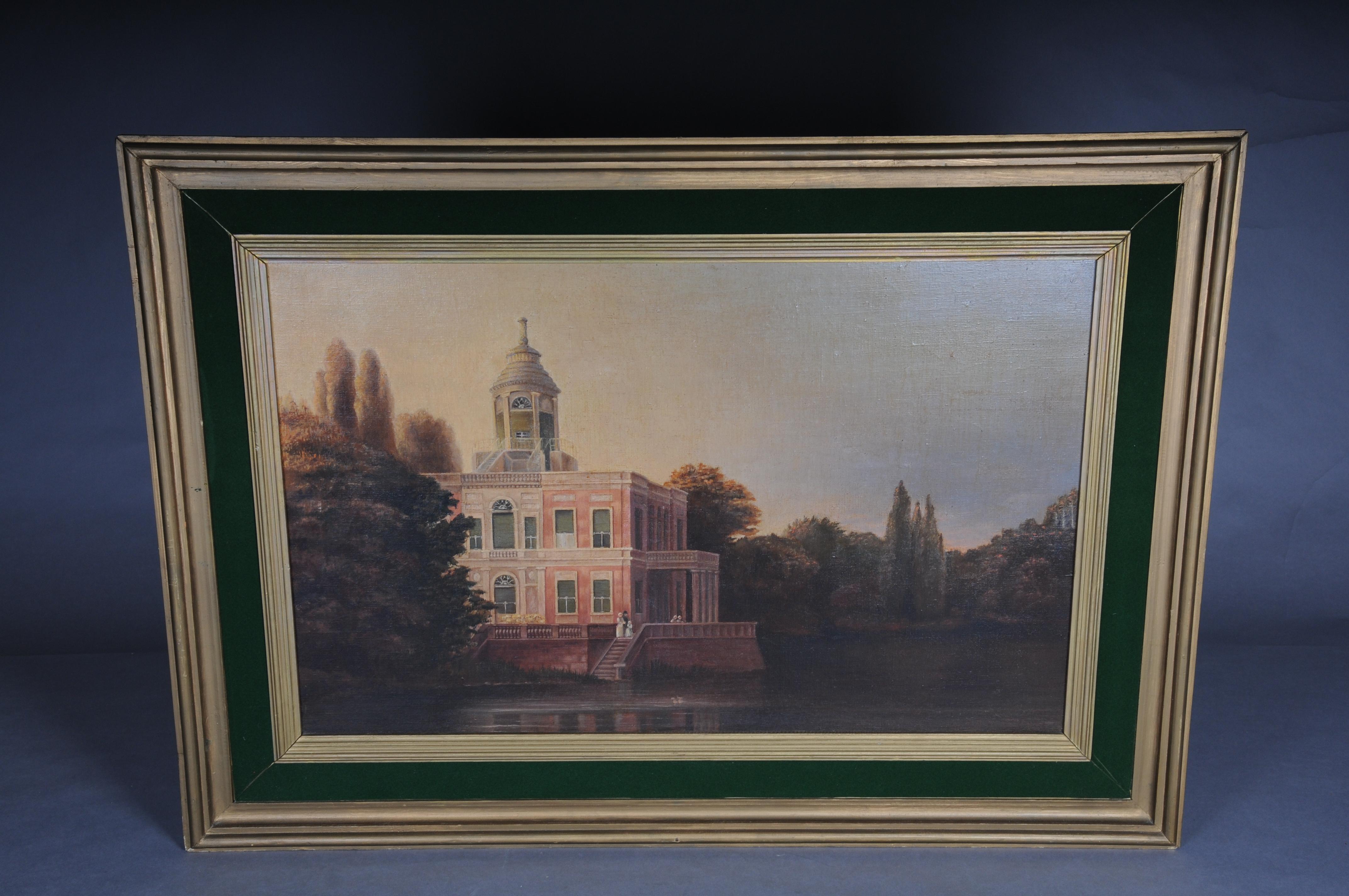 Altes Ölgemälde des Marmorpalais bei Potsdam nach Carl Daniel Freydanck (1811-1887)

Fein gemaltes Öl auf Leinwand nach dem berühmten Maler Carl Daniel Freydanck (1811-1887). Blick auf das weltberühmte Marmorpalais bei Potsdam.

Gerahmt mit einem