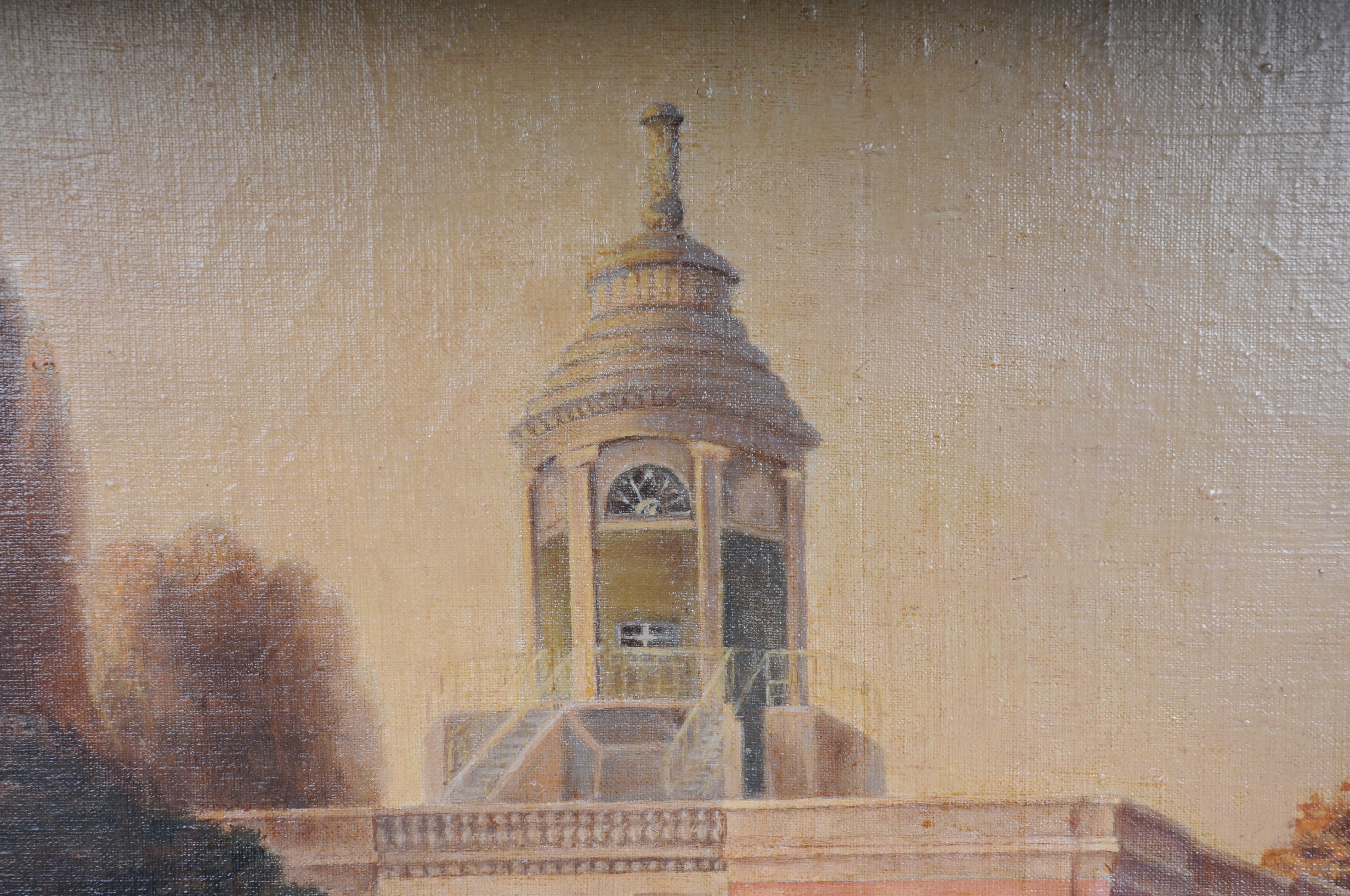 Altes Ölgemälde des Marmorpalais bei Potsdam nach Carl Daniel Freydanck im Zustand „Gut“ im Angebot in Berlin, DE