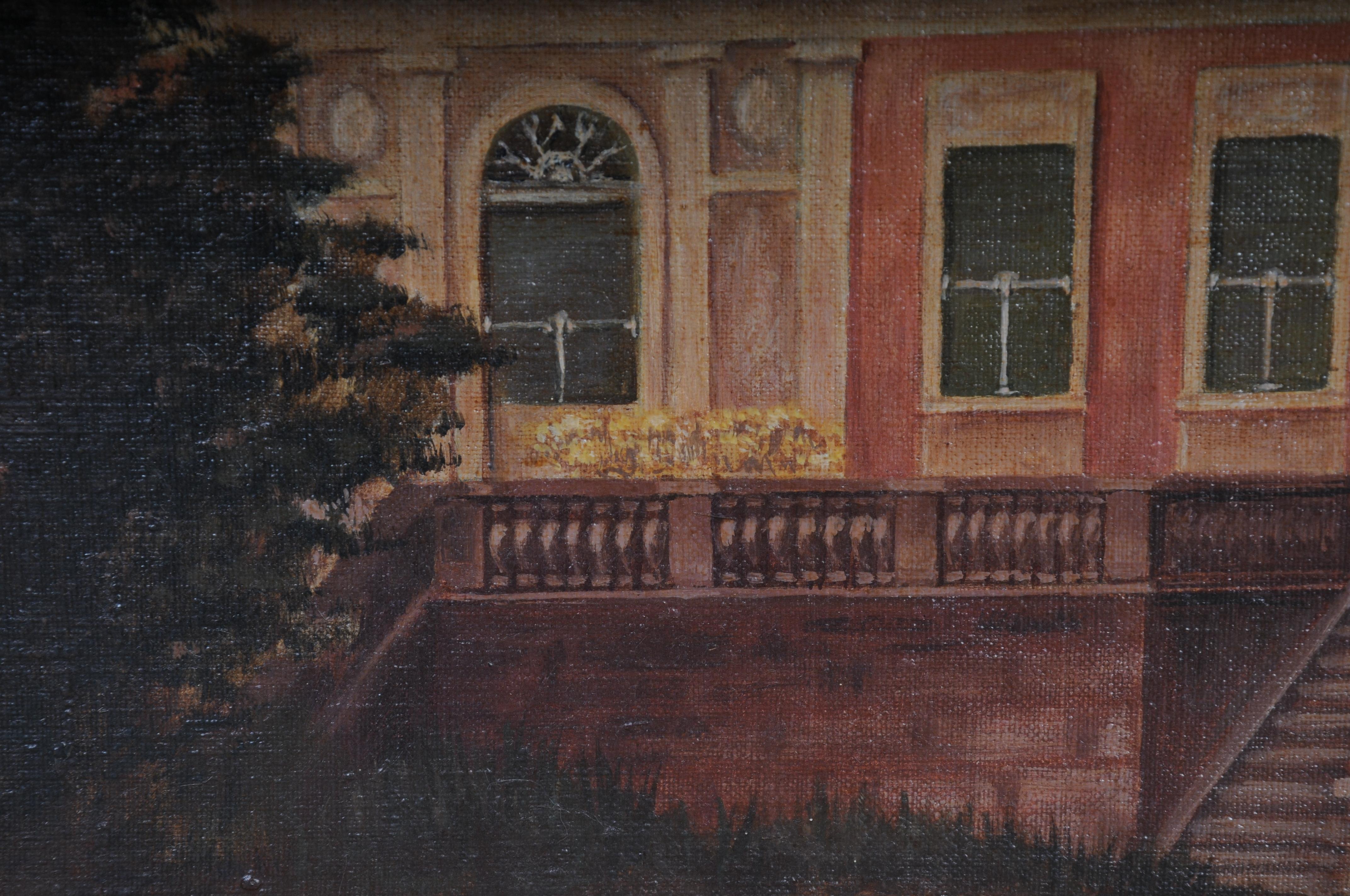 Altes Ölgemälde des Marmorpalais bei Potsdam nach Carl Daniel Freydanck im Angebot 1