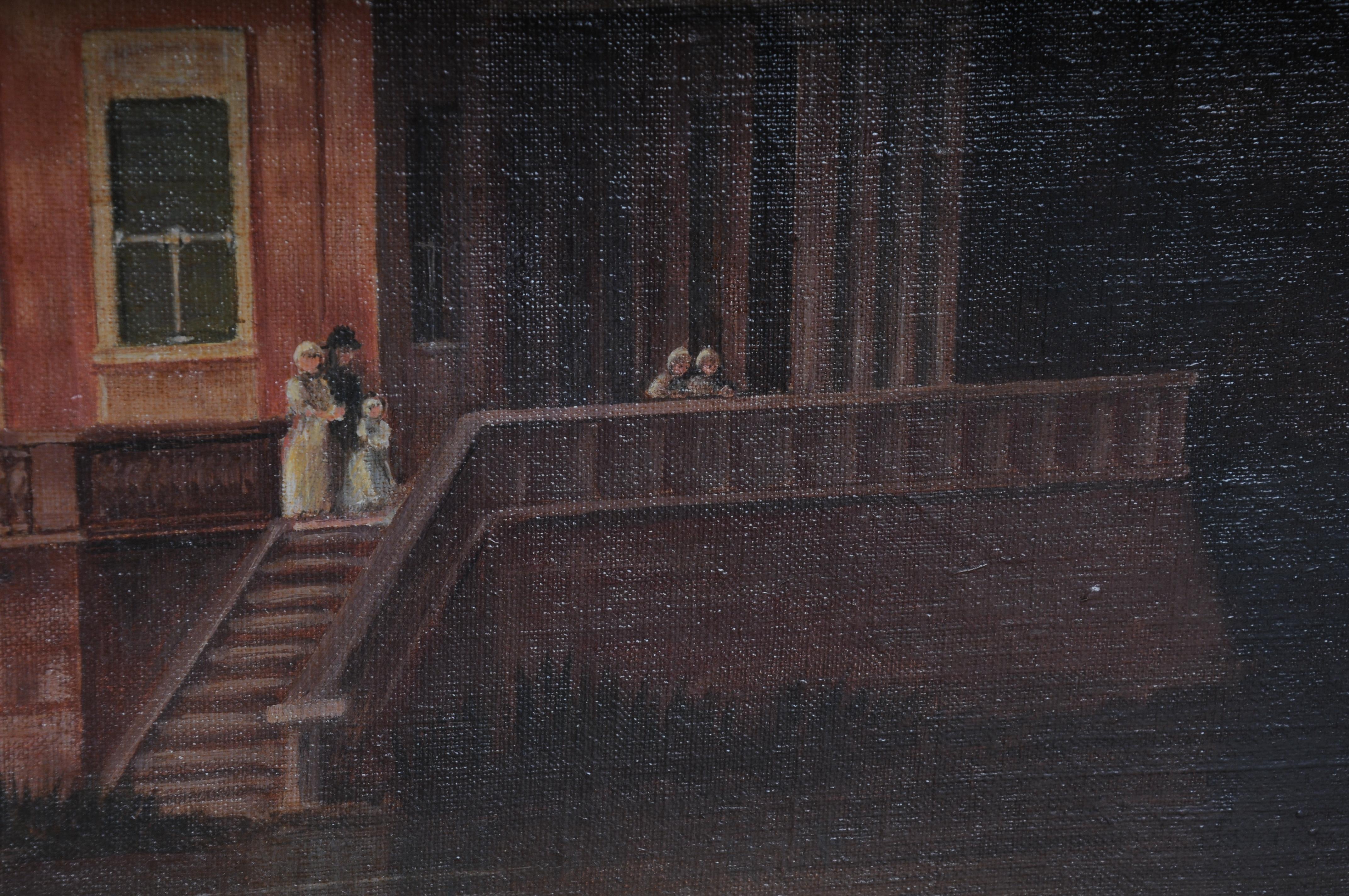 Altes Ölgemälde des Marmorpalais bei Potsdam nach Carl Daniel Freydanck im Angebot 2