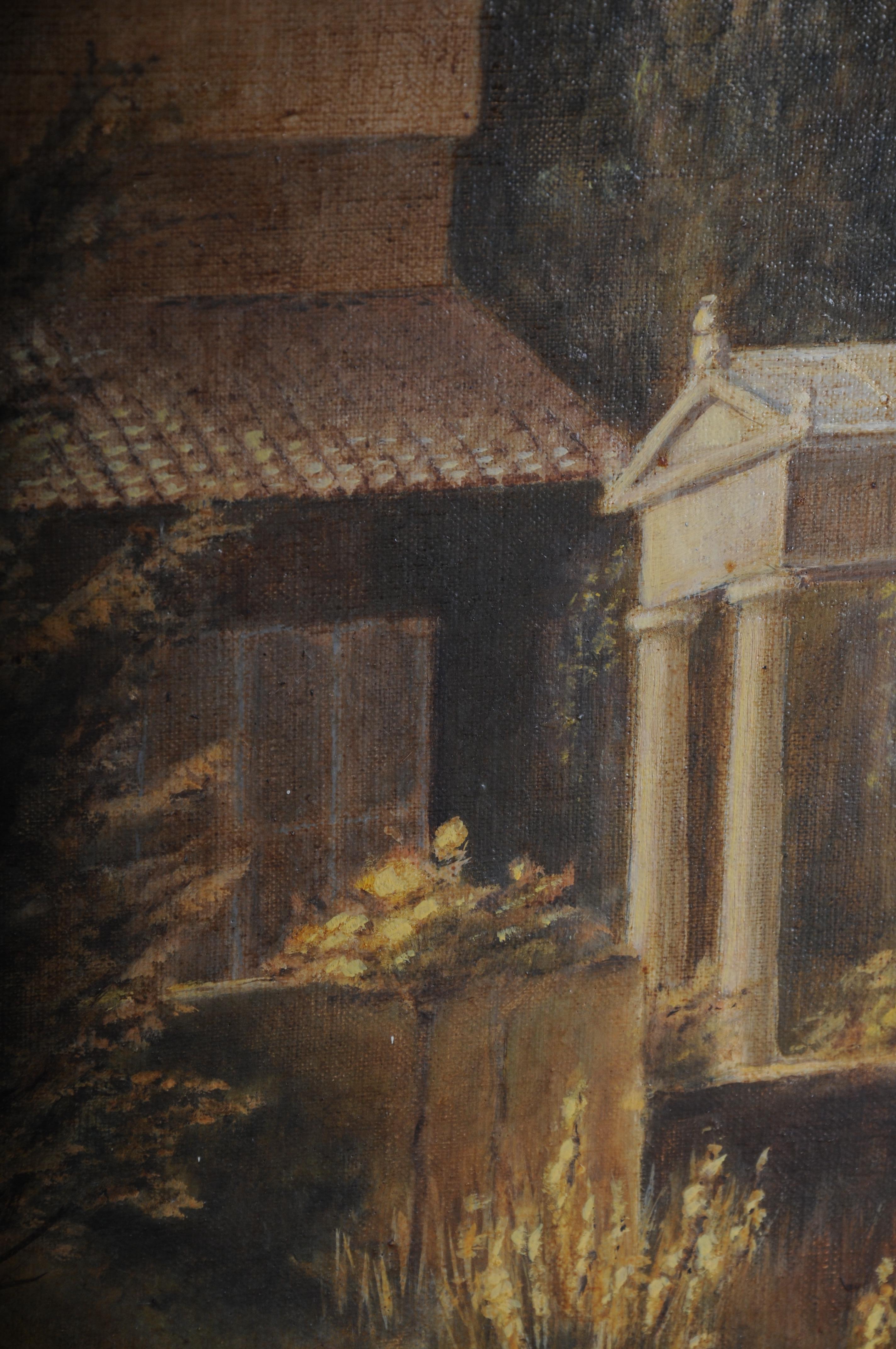 Ancienne peinture à l'huile, la maison de jardin à Charlottenhof d'après Carl Daniel Freydanck en vente 7