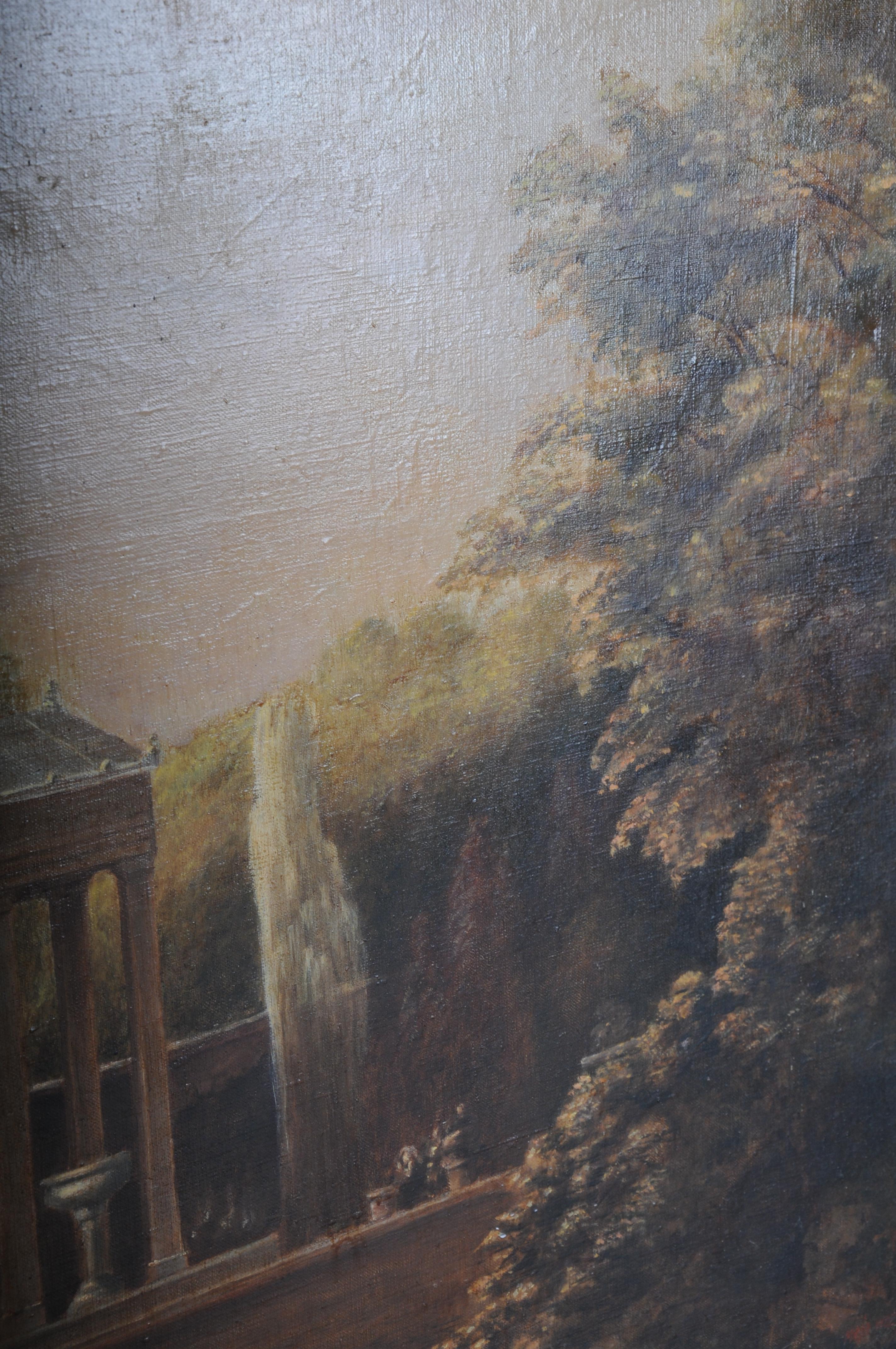 Ancienne peinture à l'huile, la maison de jardin à Charlottenhof d'après Carl Daniel Freydanck en vente 10