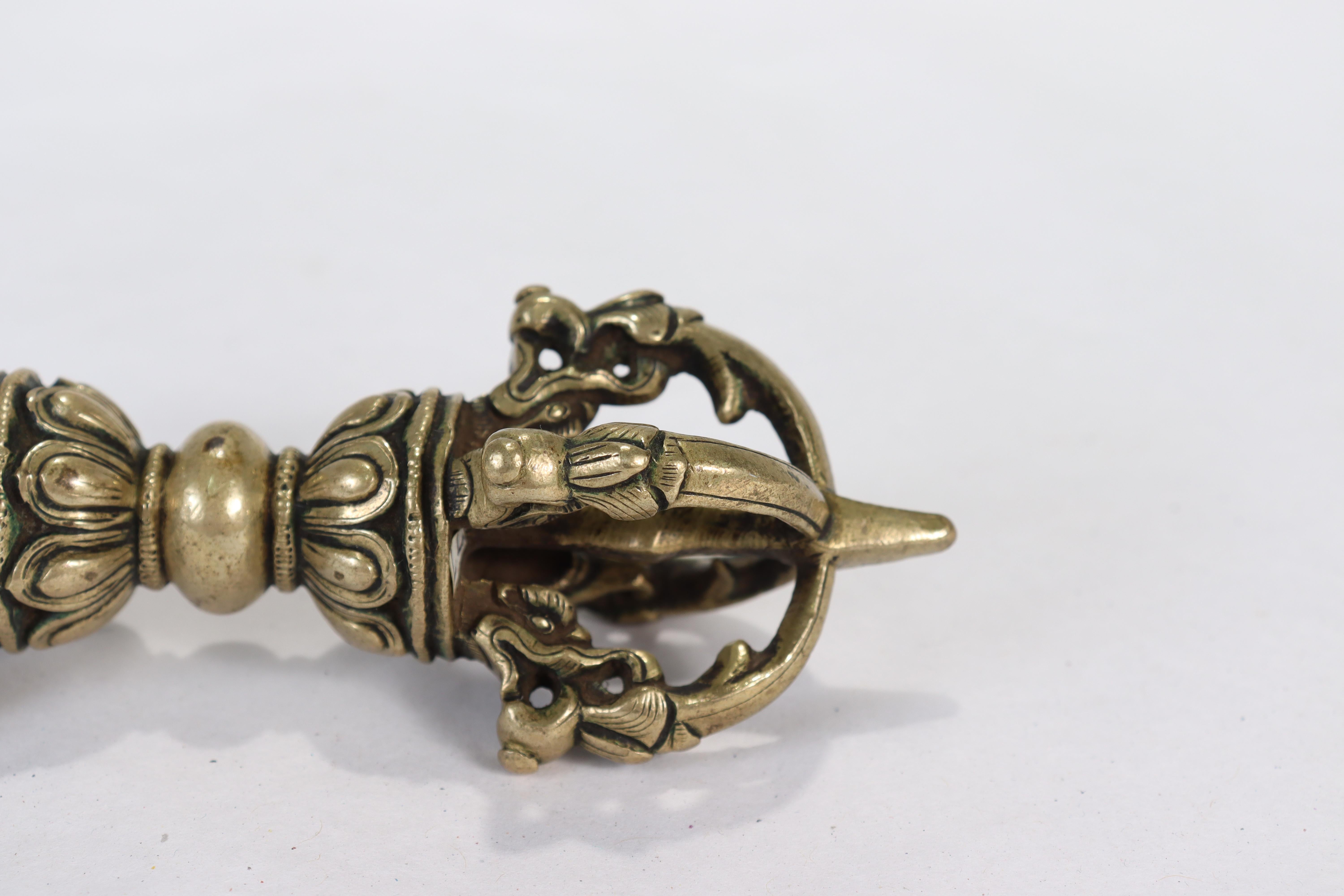 Old or Antique Brass or Bronze Tibetan Dorje or Vajra at 1stDibs
