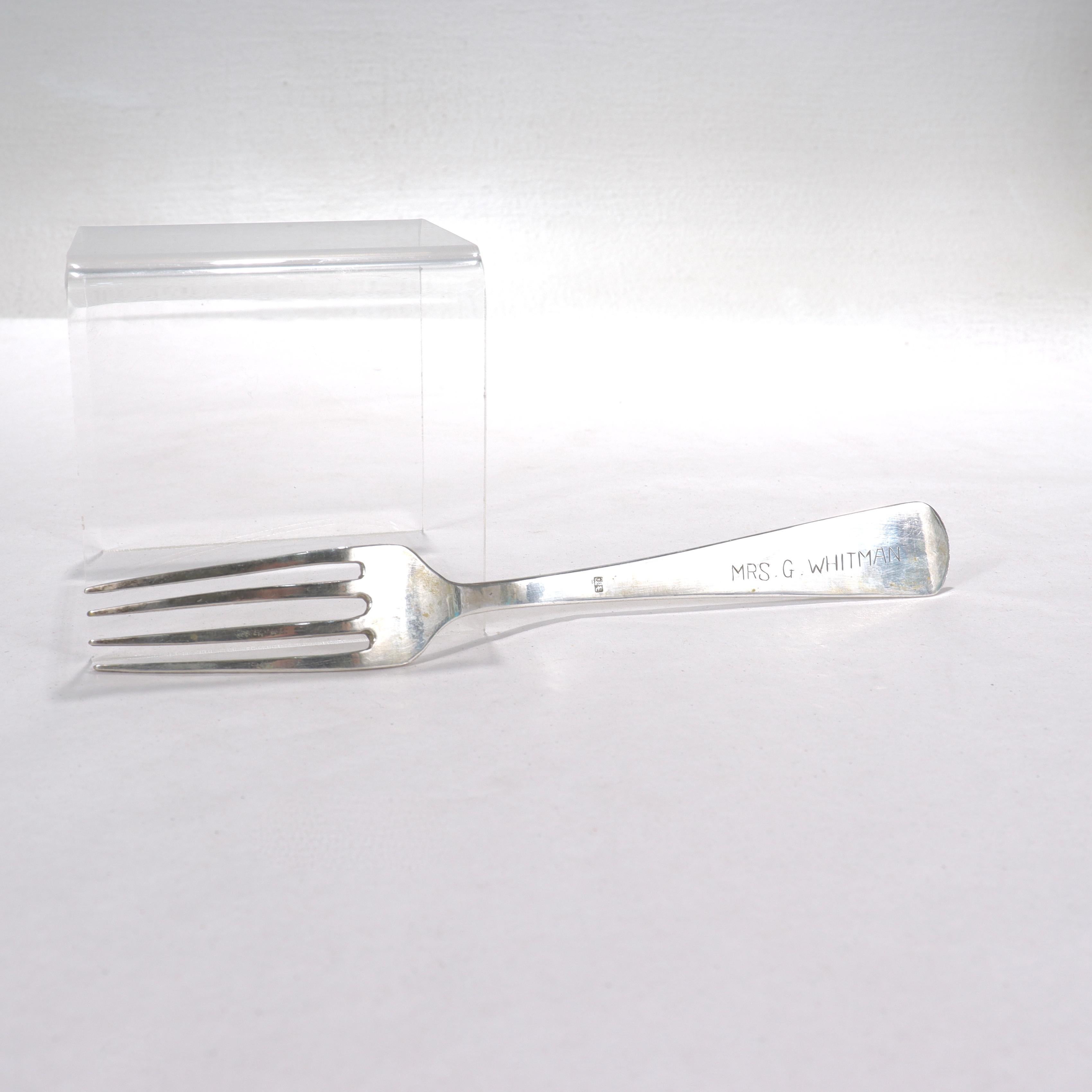 Old or Antique Chinese Export Silver Fork & Spoon For Sale 5