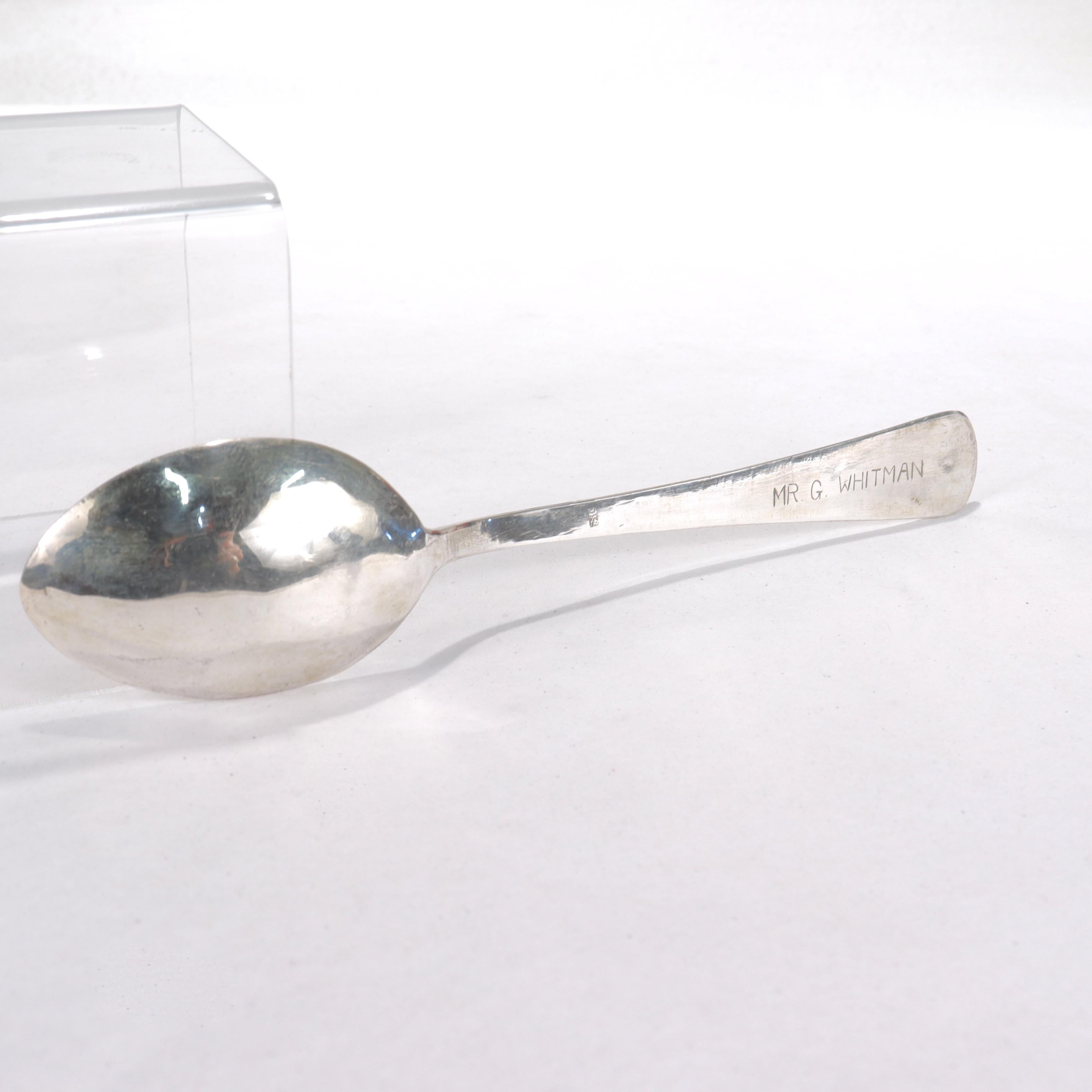 Old or Antique Chinese Export Silver Fork & Spoon For Sale 7