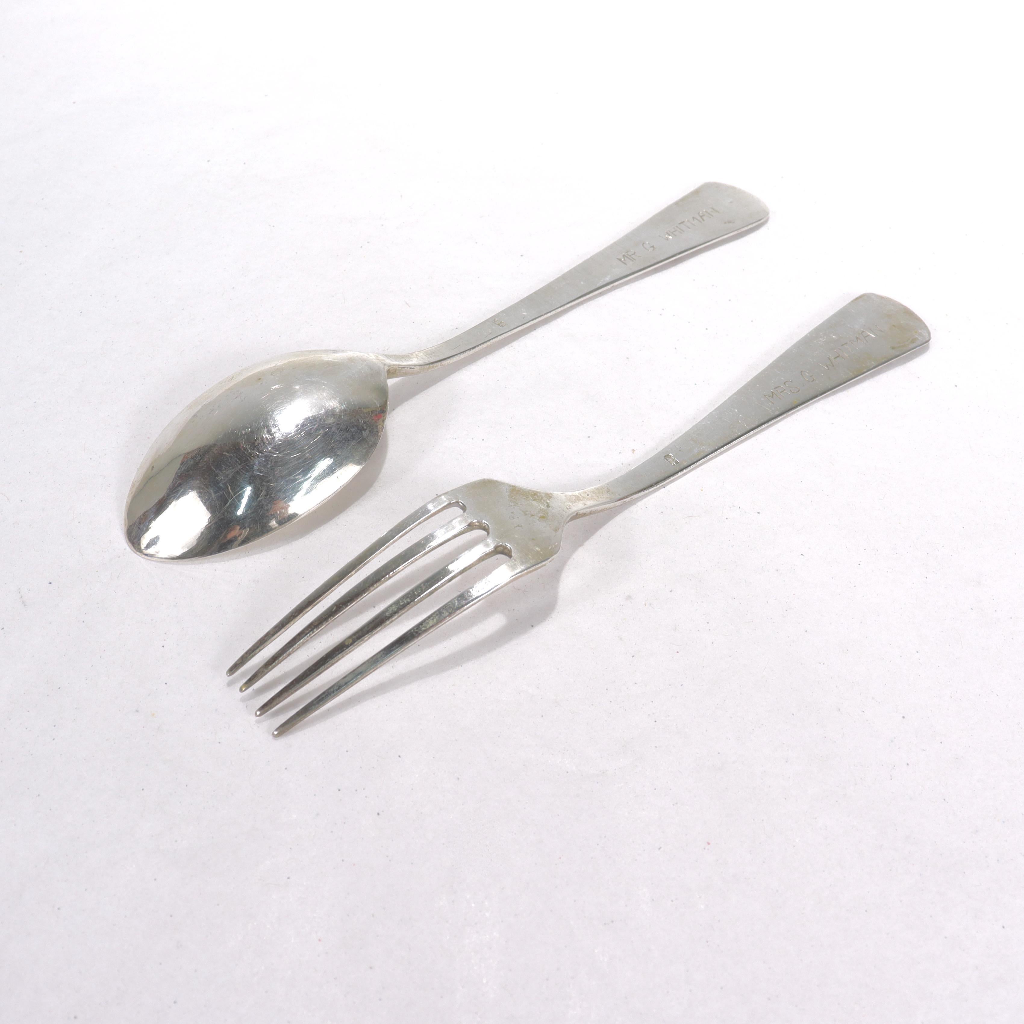 piece of china between fork and spoon