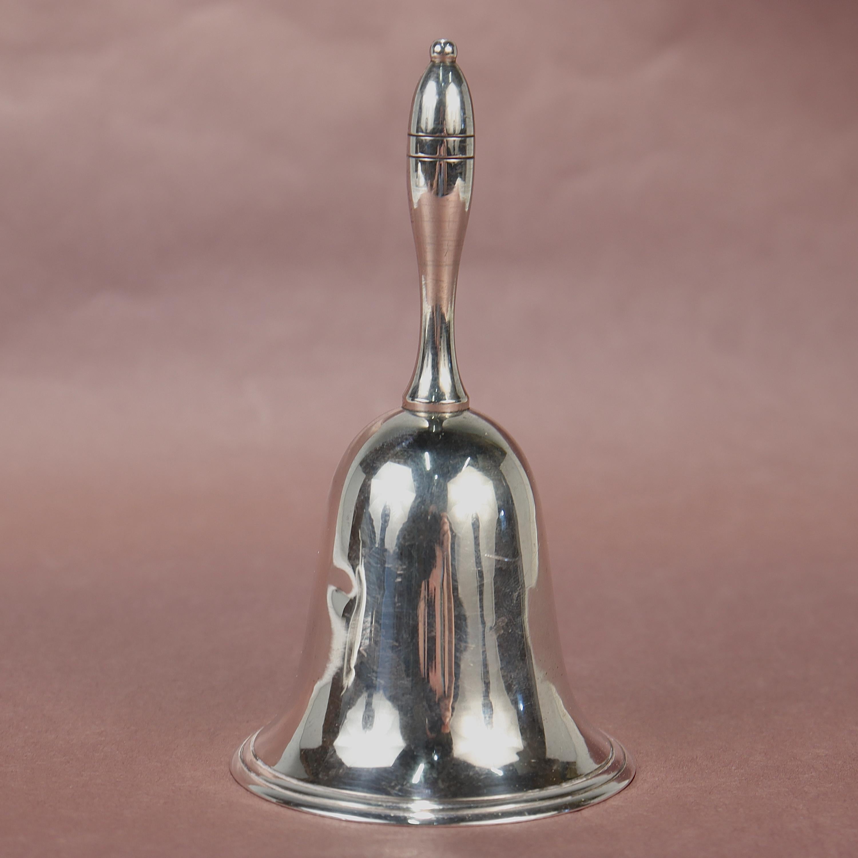 Old or Antique Japanese 950 Sterling Silver Table Bell In Good Condition For Sale In Philadelphia, PA
