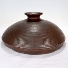 Old or Antique Japanese Bizen Pottery Stoneware Vase