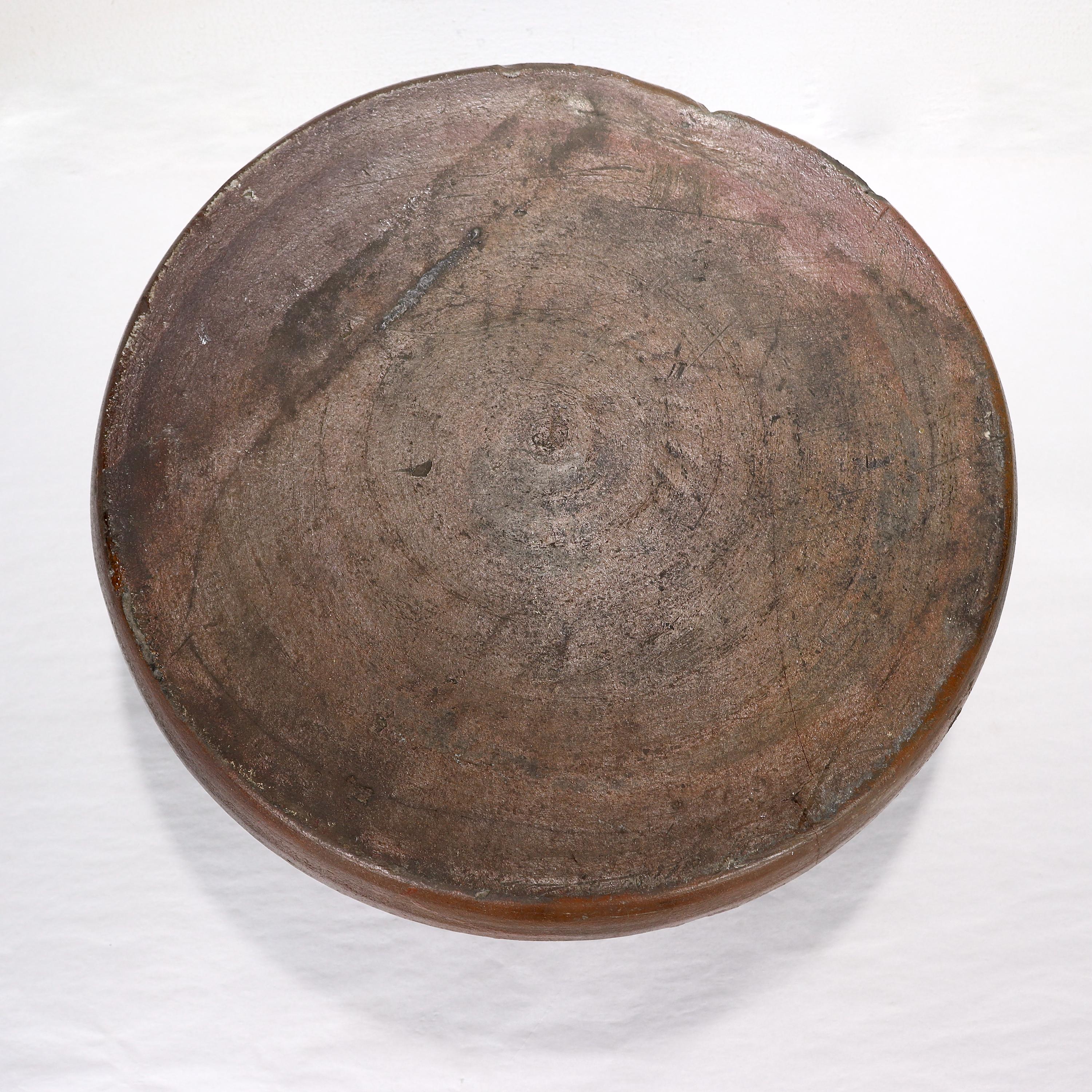 Vaso vecchio o antico in ceramica giapponese Bizen in gres in vendita 2