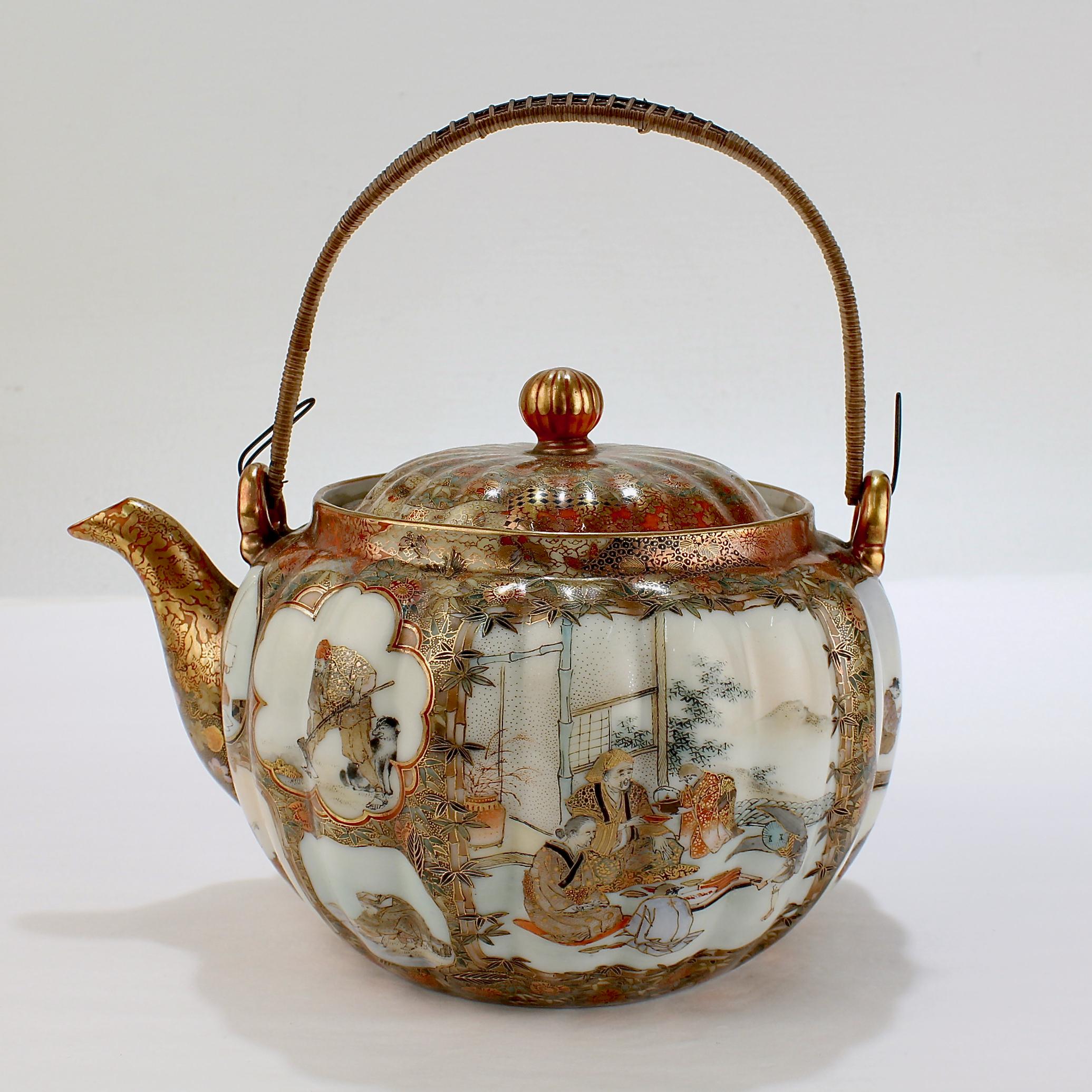 antique kutani teapot