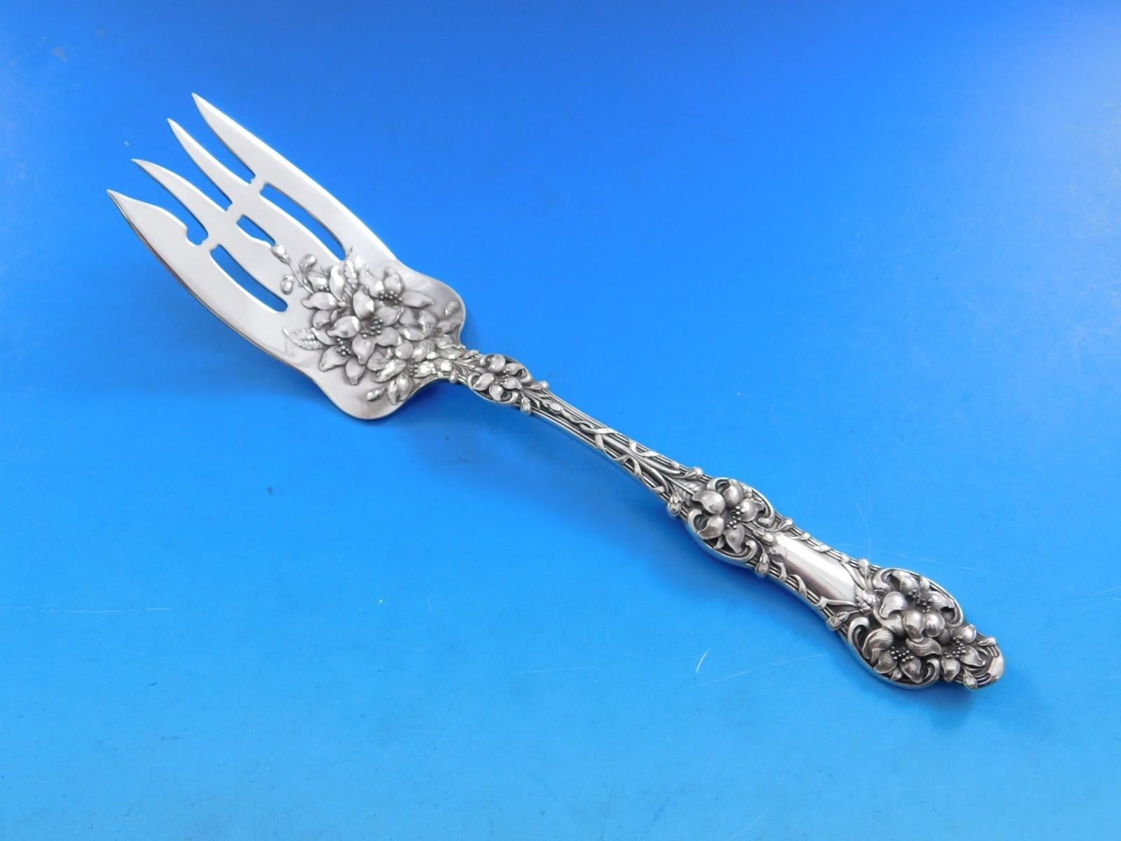 Set di posate in argento Sterling Old Orange Blossom by Alvin 12 Servizio 110 pz Pranzo In condizioni ottime in vendita a Big Bend, WI