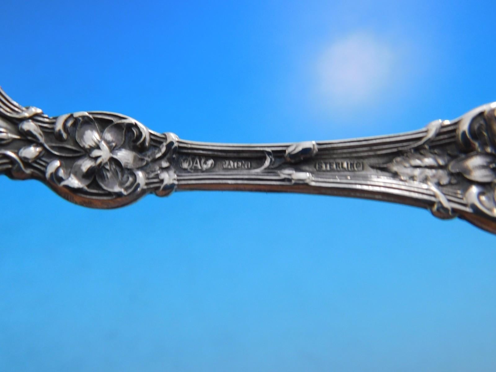 Inizio XX secolo Set di posate in argento Sterling Old Orange Blossom by Alvin 12 Servizio 110 pz Pranzo in vendita