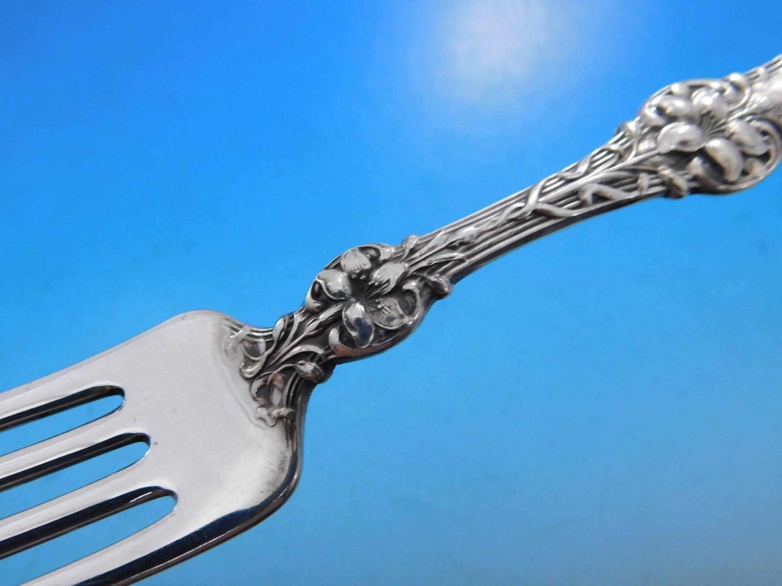 Argento 925 Set di posate in argento Sterling Old Orange Blossom by Alvin 12 Servizio 110 pz Pranzo in vendita