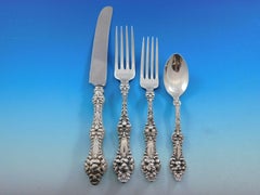 Old Orange Blossom by Alvin Sterling Silver Flatware Set Service 55Pc B Monogram