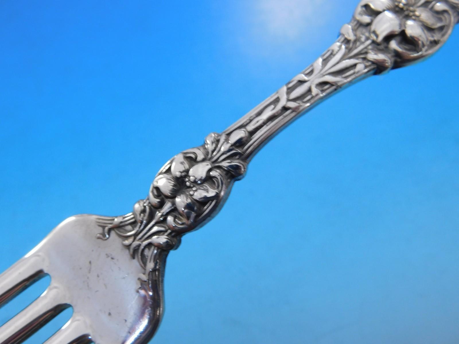 Set di posate in argento Sterling Old Orange Blossom by Gorham Servizio da 40 pezzi per la cena In condizioni ottime in vendita a Big Bend, WI