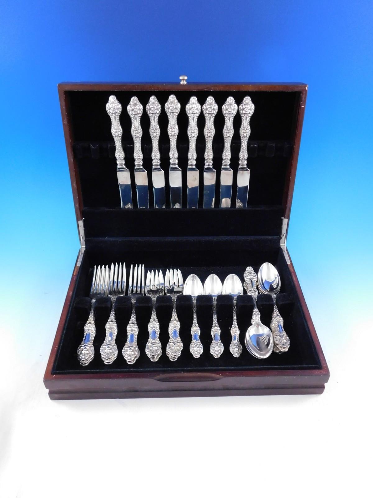 Set di posate in argento Sterling Old Orange Blossom by Gorham Servizio da 40 pezzi per la cena in vendita 1