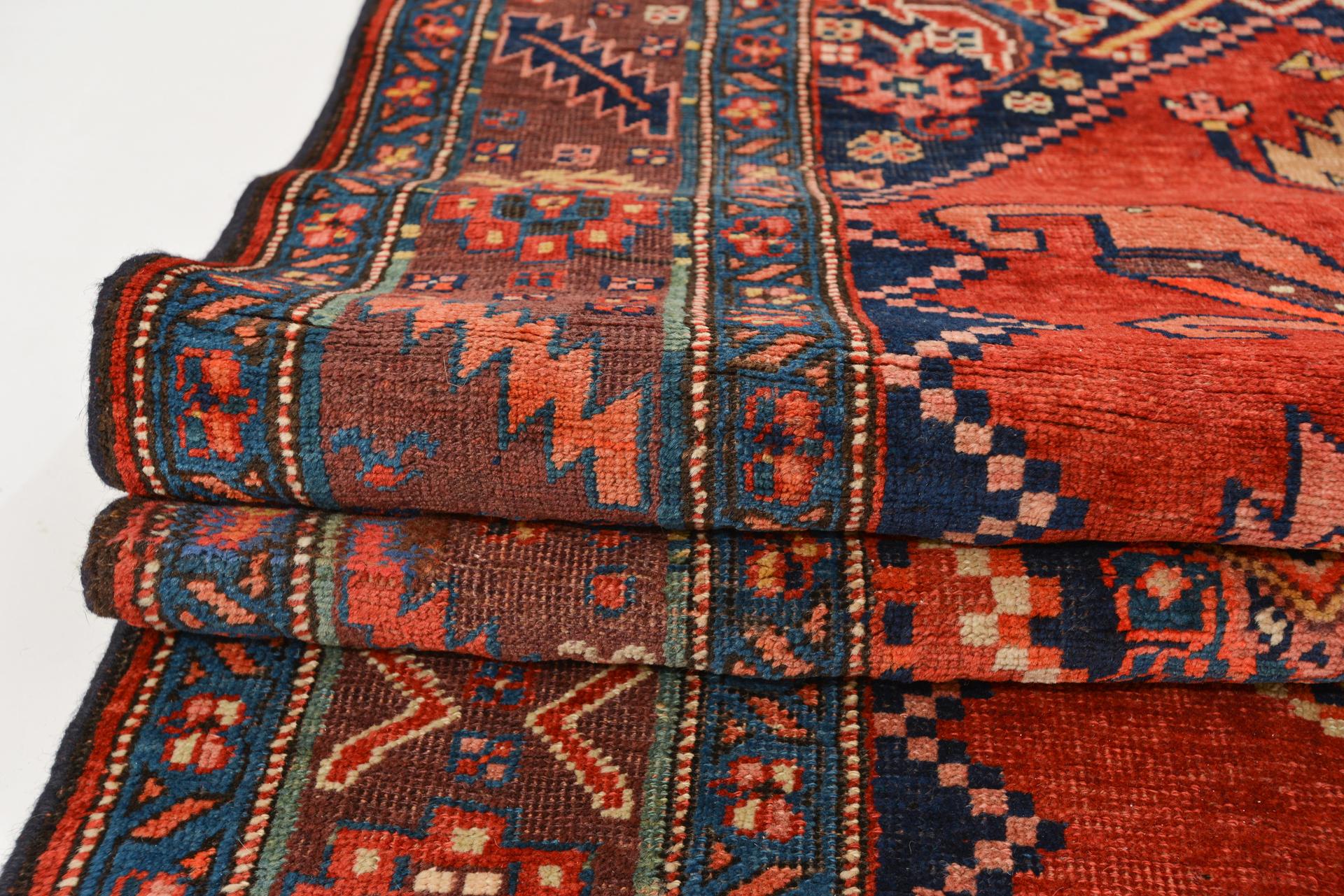 Central Asian Old Oriental Carpet 