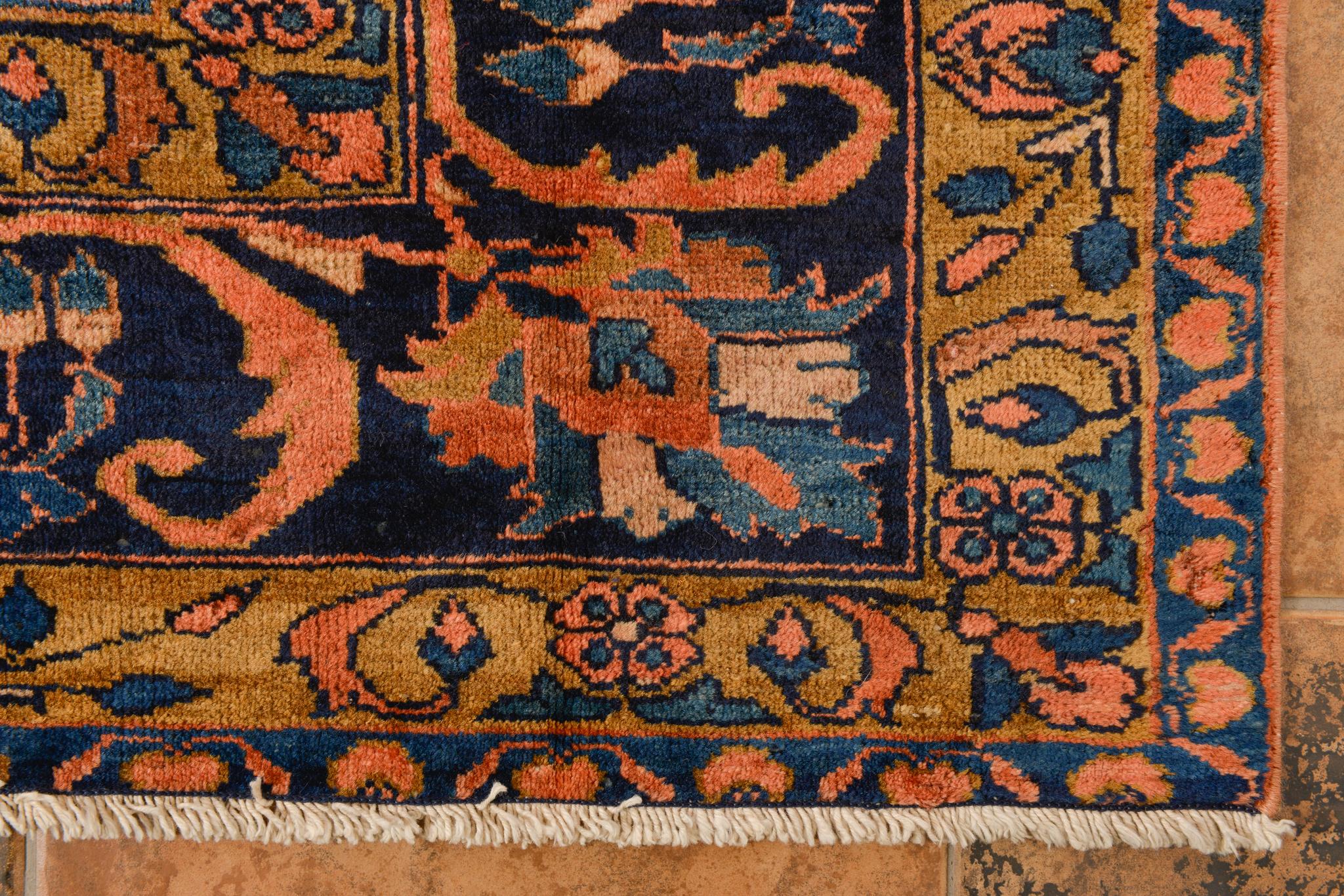 Wool Antique Elegant Rare Oriental Carpet For Sale