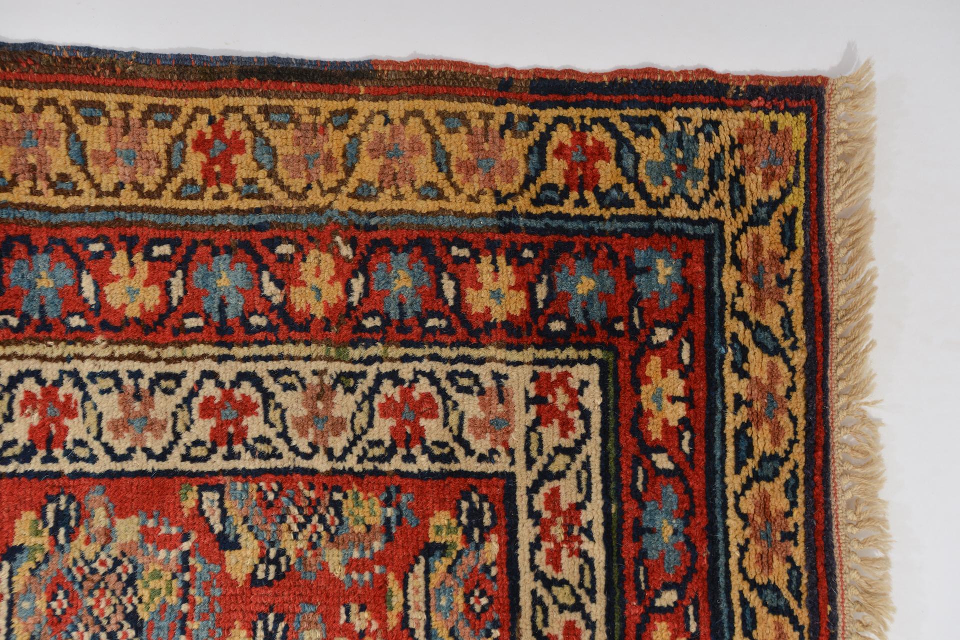 Wool Old Oriental Carpet Runner For Sale