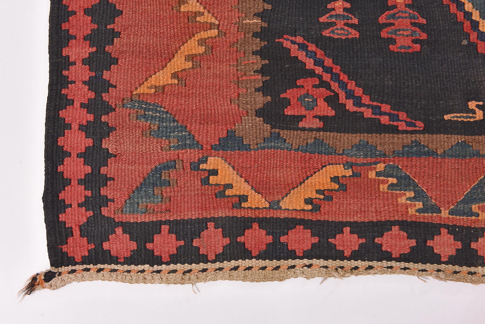 20th Century Old Oriental Kilim For Sale