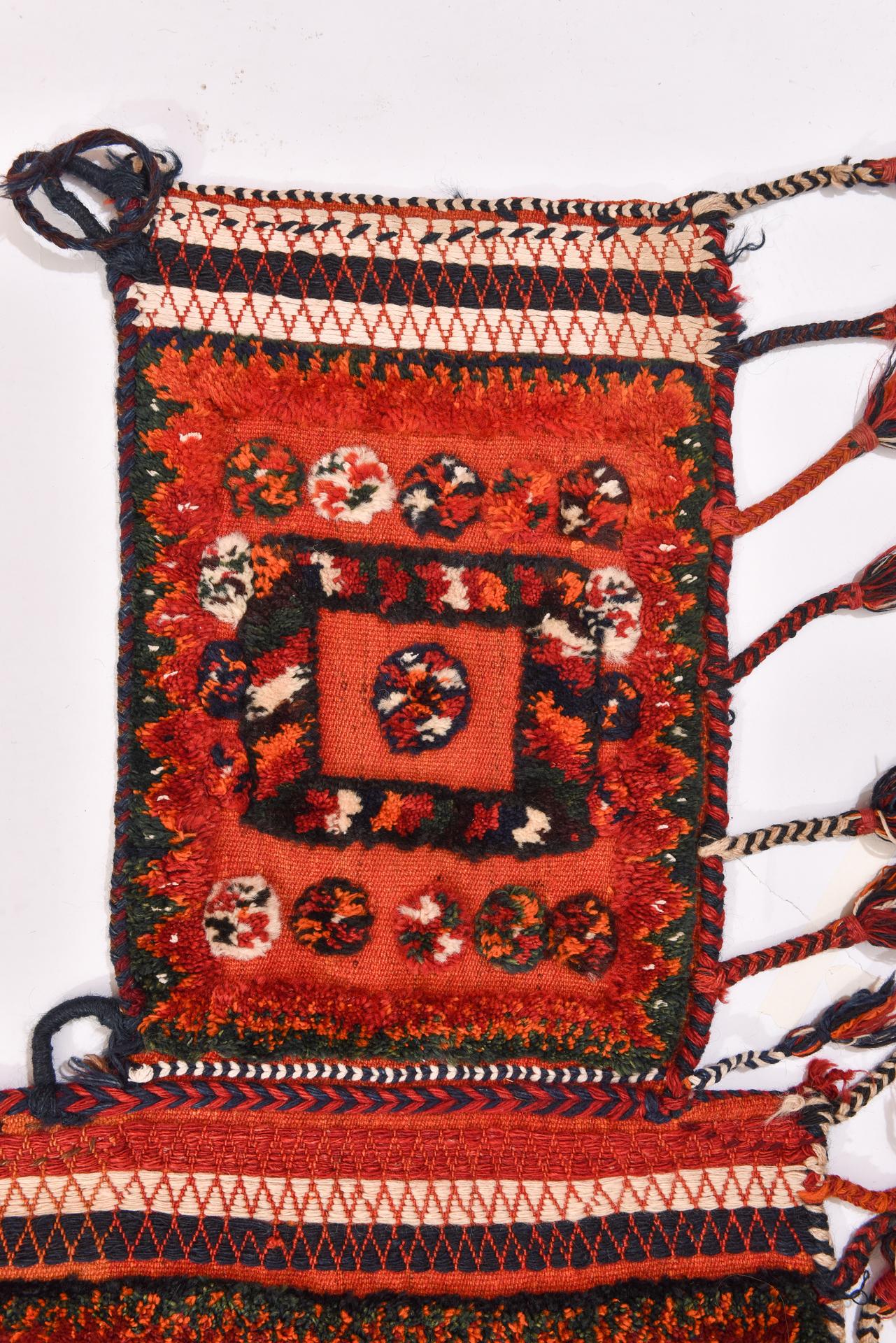 Hand-Woven Old Oriental Saddlebag from Private Collection For Sale