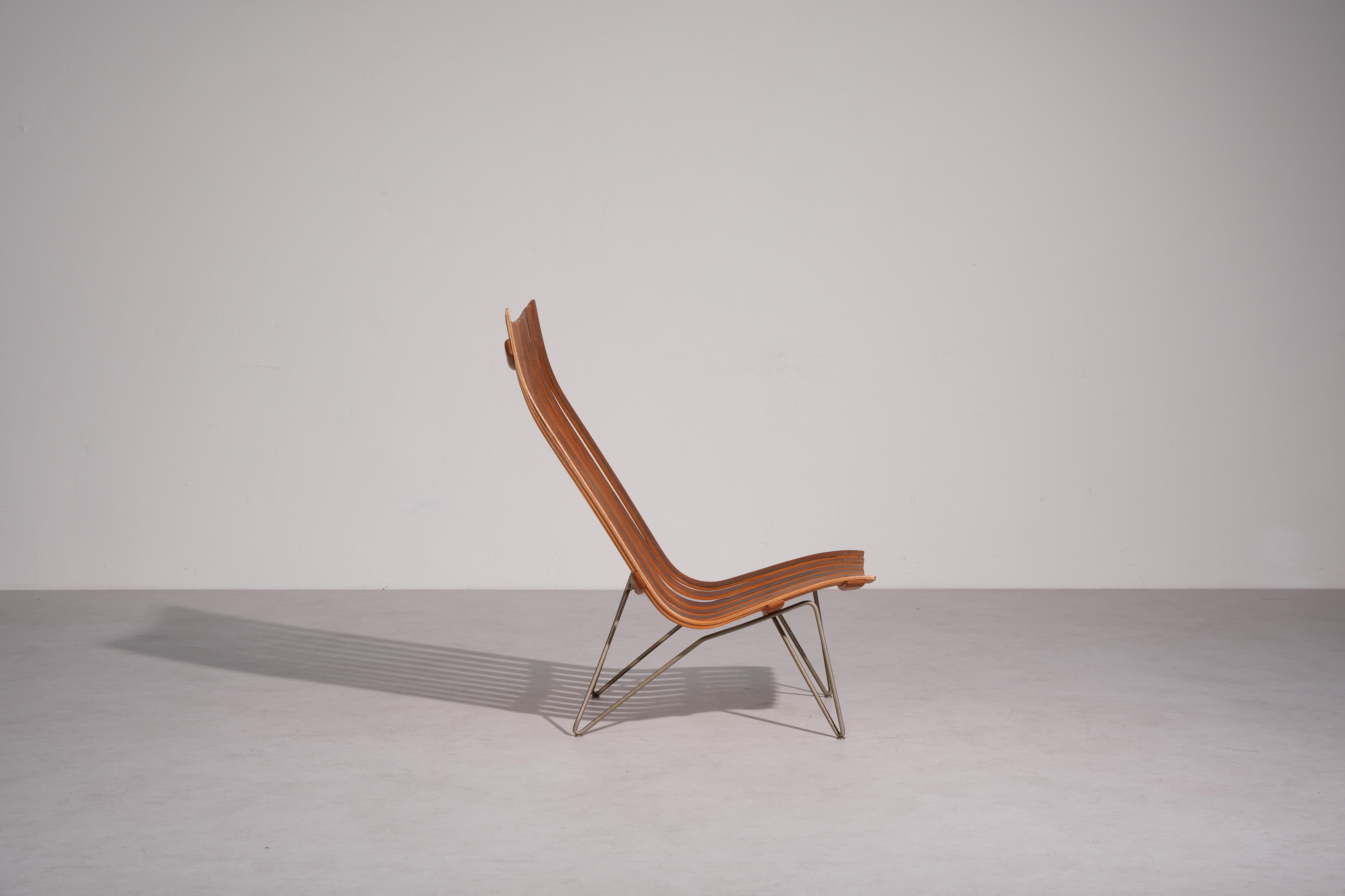 Ancien Original Hans Brattrud for Hove Møbler 'Scandia' Lounge Chair, 1957 Excellent état - En vente à Berlin, DE