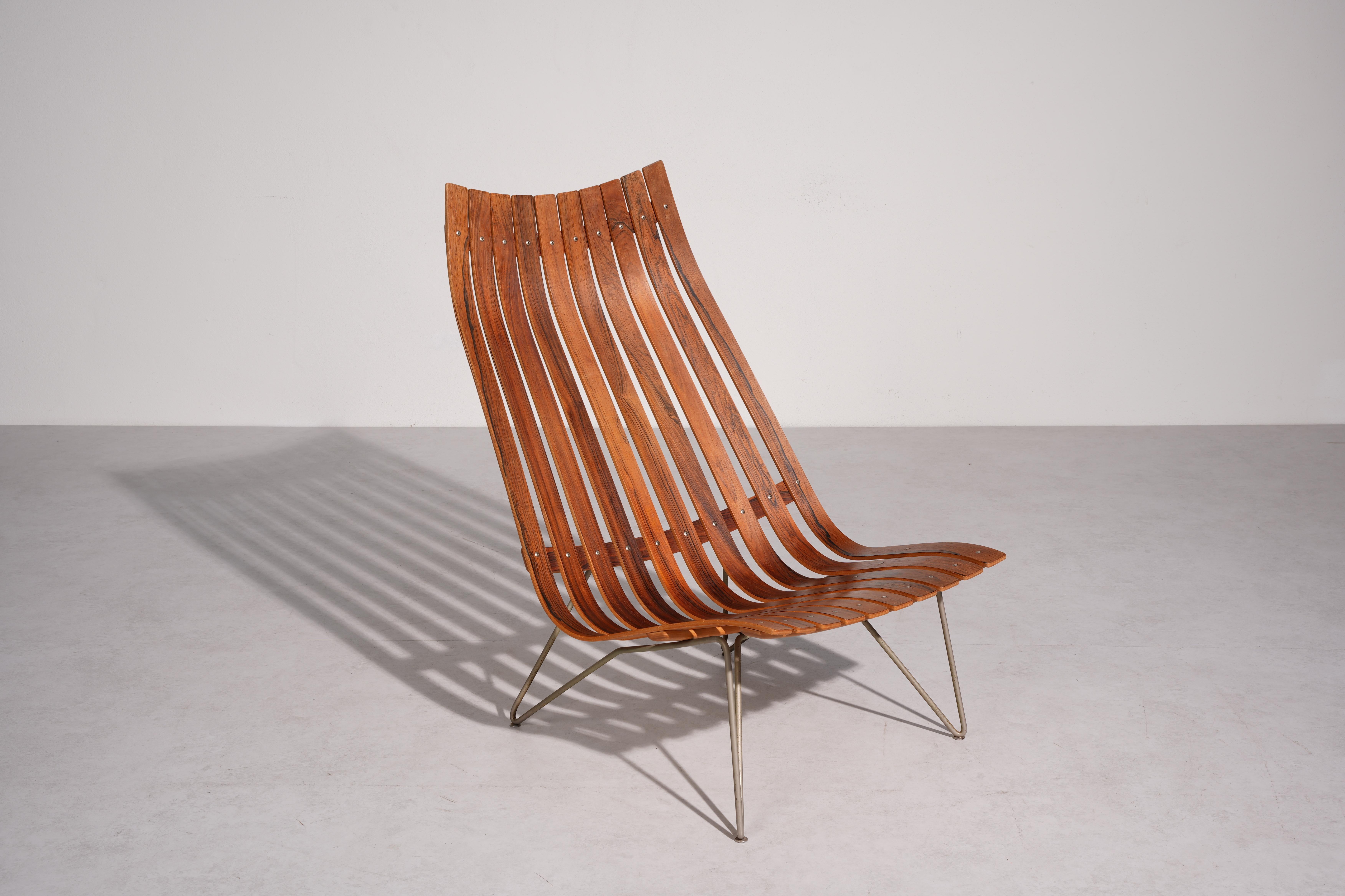 Acier Ancien Original Hans Brattrud for Hove Møbler 'Scandia' Lounge Chair, 1957 en vente