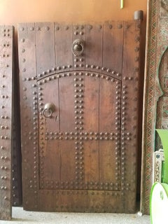 Old Oudaya Dark Tan Moroccan Door, Ring Knocker